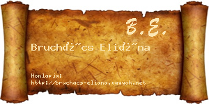 Bruchács Eliána névjegykártya